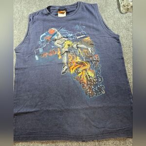 And1 Blue Graphic muscle tee Sz L